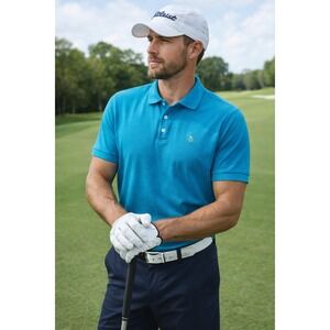 Vintage Original Penguin Munsingwear Polo Aqua Shirt Men's Size XXL